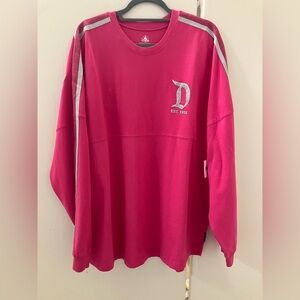 Disney Parks Hot Pink Silver Glitter Spirit Jersey Disneyland Resort Sz XXL NWT